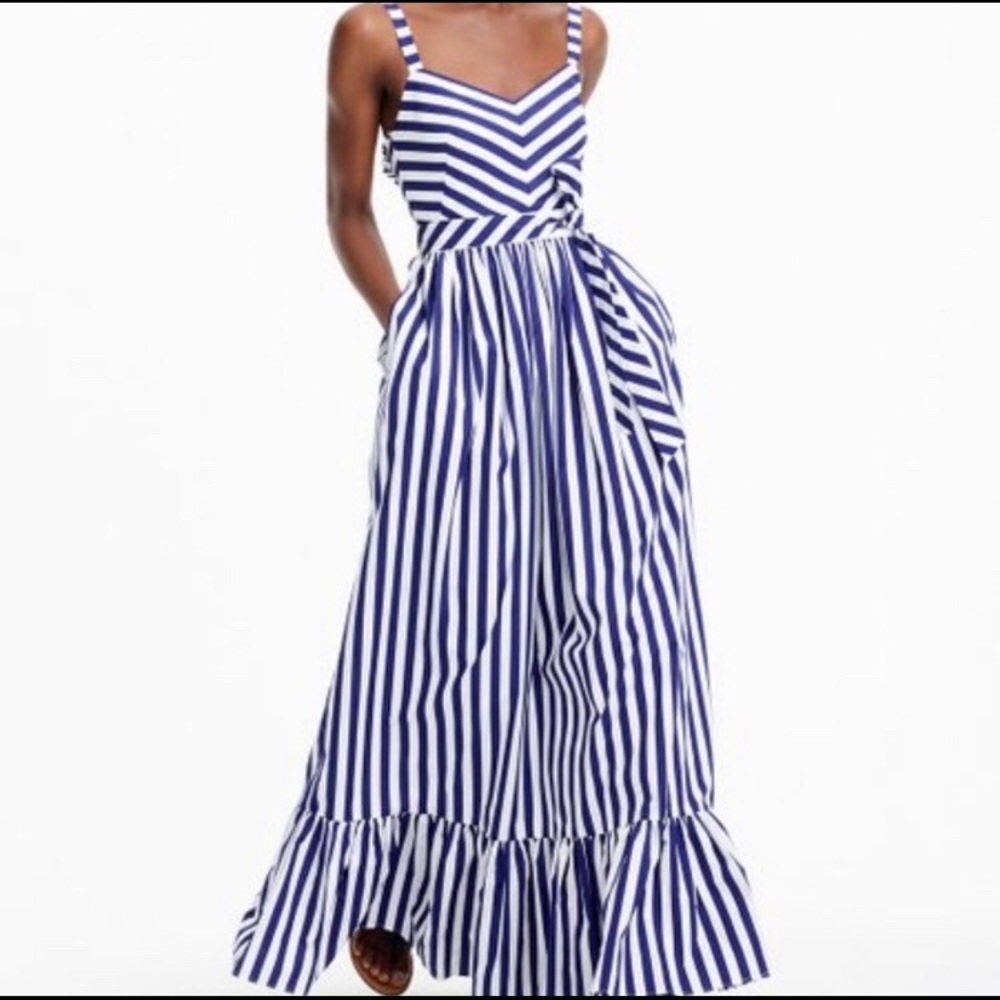 J. Crew Striped Maxi Dress 4